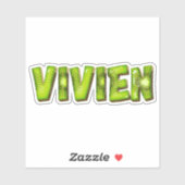Vivien Name Kiwi Design Aufkleber Sticker (Blatt)
