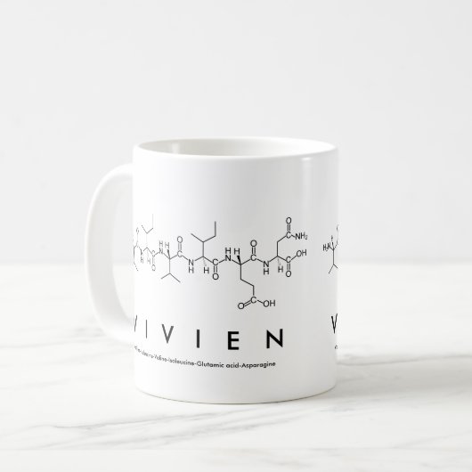 Vivien Peptidname Tasse (Vorderseite Links)