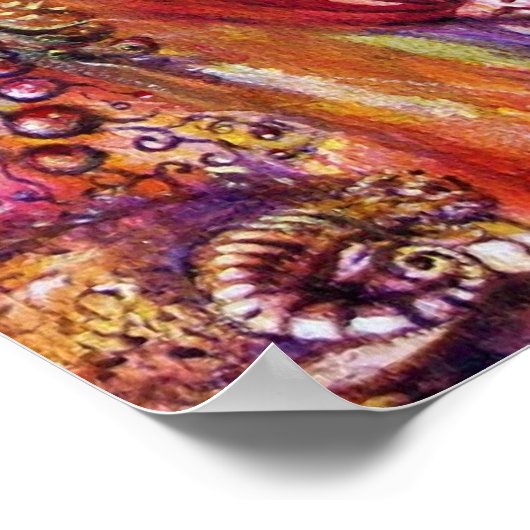 VIVIEN UND MERLIN Arthurian Legends Wasserfarbe Poster (Ecke)