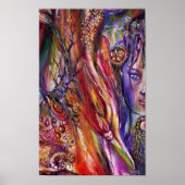 VIVIEN UND MERLIN Arthurian Legends Wasserfarbe Poster (Vorne)