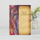 VIVIEN UND MERLIN Fantasy Parchment Einladung (Stehend Vorderseite)