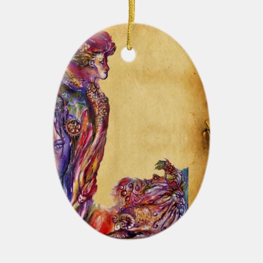 VIVIEN UND MERLIN KERAMIK ORNAMENT (Vorne)