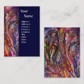 VIVIEN UND MERLIN Pink Lila Blue Fantasy Visitenkarte (Vorne/Hinten)