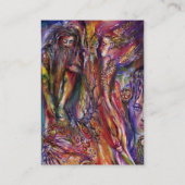 VIVIEN UND MERLIN Pink Lila Blue Fantasy Visitenkarte (Rückseite)