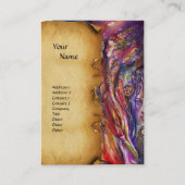 VIVIEN UND MERLIN Pink Lila Fantasy Parchment Visitenkarte (Vorderseite)