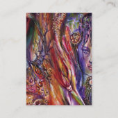 VIVIEN UND MERLIN Pink Lila Fantasy Parchment Visitenkarte (Rückseite)