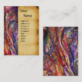 VIVIEN UND MERLIN Pink Lila Fantasy Parchment Visitenkarte (Vorne/Hinten)