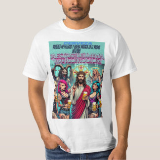 Viviendo Como Dios: Cristo y Su Fiesta de Cerveza T-Shirt