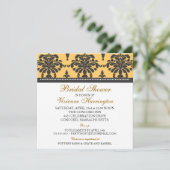 Vivienne Damask Bridal Dusche Einladung (Stehend Vorderseite)