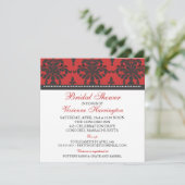 Vivienne Damask Bridal Dusche Einladung (Stehend Vorderseite)