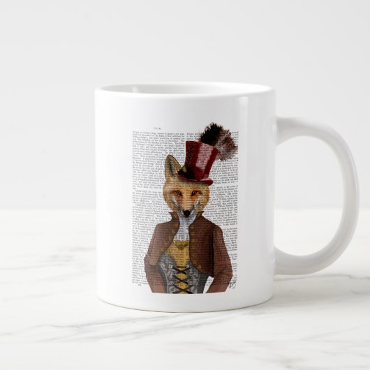 Vivienne Steampunk Fox Jumbo-Tasse (Rechts)