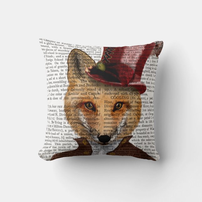 Vivienne Steampunk Fox Kissen (Vorderseite)