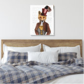 Vivienne Steampunk Fox Leinwanddruck (Insitu (Schlafzimmer))