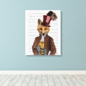 Vivienne Steampunk Fox Leinwanddruck (Insitu (Holzboden))