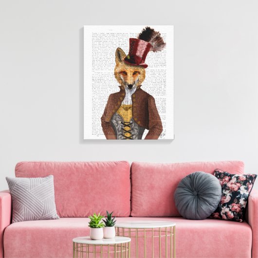 Vivienne Steampunk Fox Leinwanddruck (Insitu (Wohnzimmer))