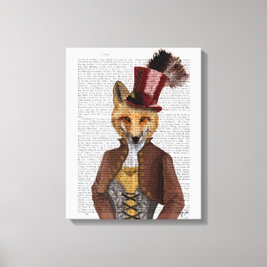Vivienne Steampunk Fox Leinwanddruck (Vorderseite)