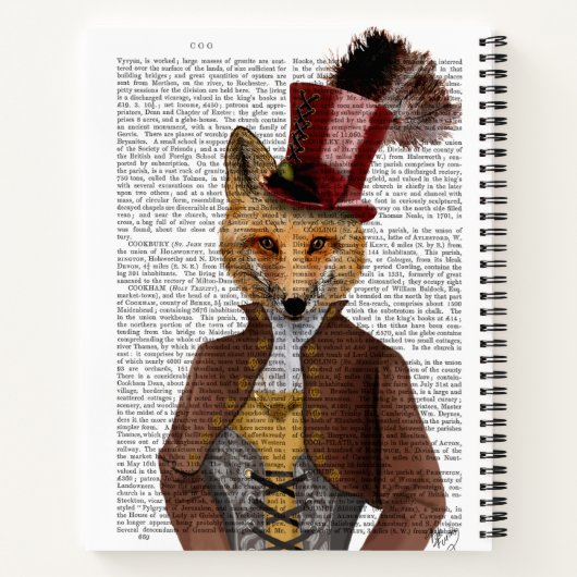 Vivienne Steampunk Fox Notizblock (Rückseite)