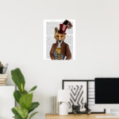 Vivienne Steampunk Fox Poster (Heimbüro)