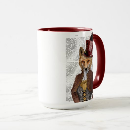 Vivienne Steampunk Fox Tasse (VorderseiteRechts)