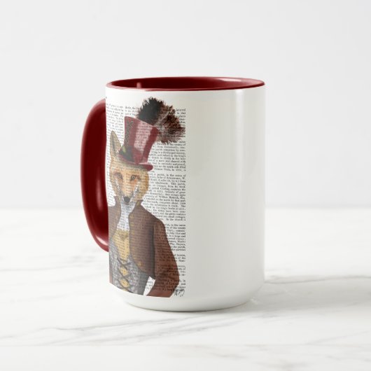 Vivienne Steampunk Fox Tasse (Vorderseite Links)