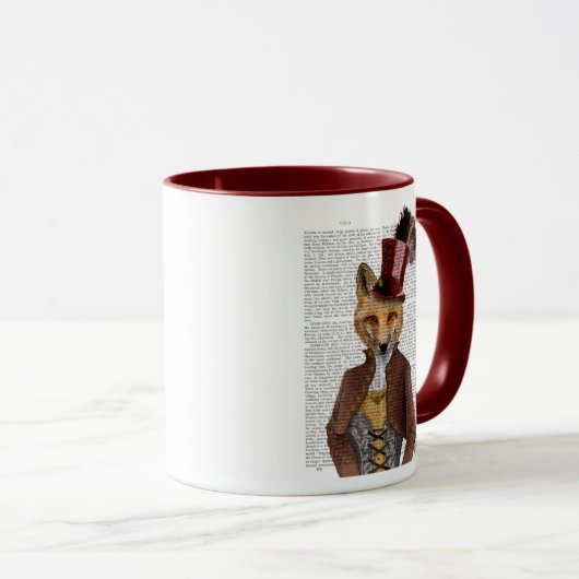 Vivienne Steampunk Fox Tasse (VorderseiteRechts)
