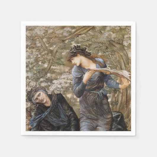 Viviens Beguiling of Merlin (Edward Burne-Jones) Serviette (Vorderseite)