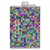Vivile Rainbow-Farben und -Paste-Muster Flachmann (Rückseite)