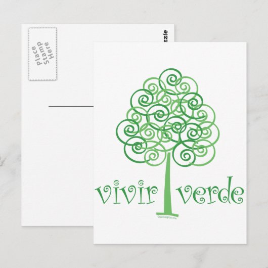 Vivir Verde Postkarte (Vorne/Hinten)