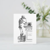 Vivitur Ingenio - Skeleton Postkarte (Stehend Vorderseite)