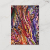 VIVIVIEN UND MERLIN Pink Lila Fantasy Kraft Visitenkarte (Rückseite)