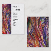 VIVIVIEN UND MERLIN Pink Lila Weiße Perlenfantasie Visitenkarte (Vorne/Hinten)