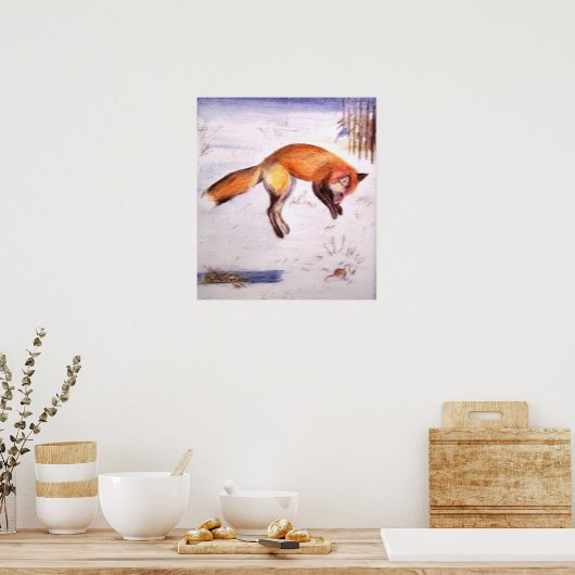 Vixen auf der Jagd Poster (Küche)