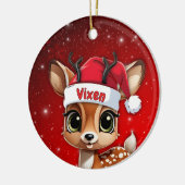 Vixen Baby Deer, Fawn, Doe, Reindeer🦌 🎄 Keramik Ornament (Links)