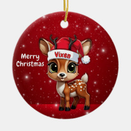 Vixen Baby Deer, Fawn, Doe, Reindeer🦌 🎄 Keramik Ornament