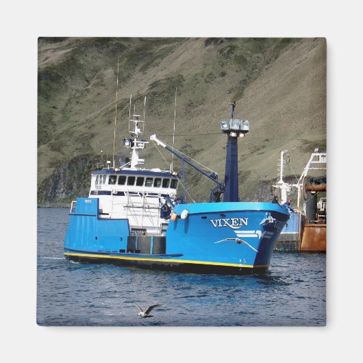 Vixen, Crab Boat im niederländischen Hafen, Alaska Magnet (Vorne)