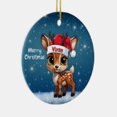 Vixen Deer, Fawn, Doe, Reindeer🦌 🎄 Keramik Ornament (Rechts)