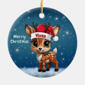 Vixen Deer, Fawn, Doe, Reindeer🦌 🎄 Keramik Ornament (Hinten)