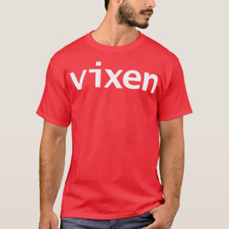 Vixen-Minimal-Typografie T-Shirt