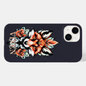 Vixen mit Rose fett-HOT-Design Case-Mate iPhone Hülle (Rückseite (Horizontal))