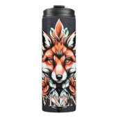 Vixen mit Rose fett-HOT-Design Thermosbecher (Vorderseite)