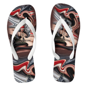 Vixen Queen of Spades Blindfaltdesign Badesandalen