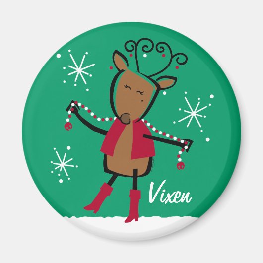 Vixen Reindeer Custom Magnet (Vorne)