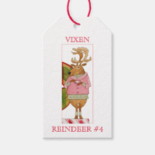VIXEN REINDEER Gift Tags Geschenkanhänger