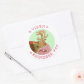 VIXEN REINDEER Große Round Stickers (Umschlag)