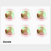 VIXEN REINDEER Große Round Stickers (Blatt)