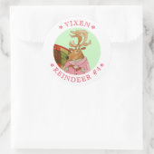 VIXEN REINDEER Große Round Stickers (Tasche)