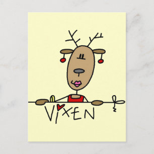 Vixen Reindeer Tshirts und Geschenke Postkarte