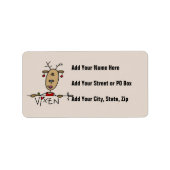 Vixen Reindeer Weihnachtsgeschenke und Geschenke Adressaufkleber (Vorne)