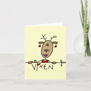 Vixen Reindeer Weihnachtsgeschenke und Geschenke Feiertagskarte