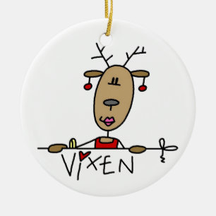 Vixen Reindeer Weihnachtsgeschenke und Geschenke Keramikornament